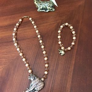 One of a kind wildlife necklace set